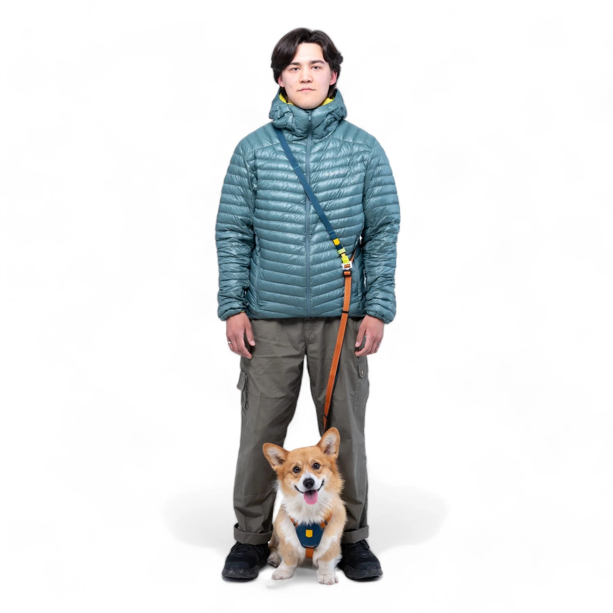 Color Block Multi-Use Dog Leash Lime Mix - Image 3